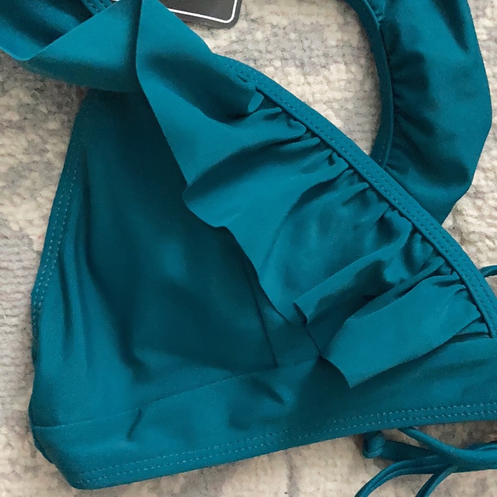 NWT Blue Ruffle Bikini - Picture 8 of 14